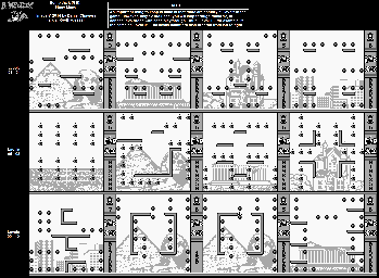 Thumbnail for a map of Levels for the Game Boy game Bomb Jack.