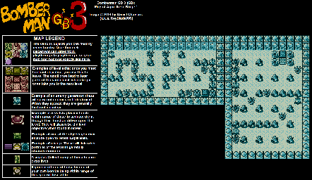 Thumbnail for a map of Aqua Area Stage 1 for the Game Boy game Bomberman GB 3.