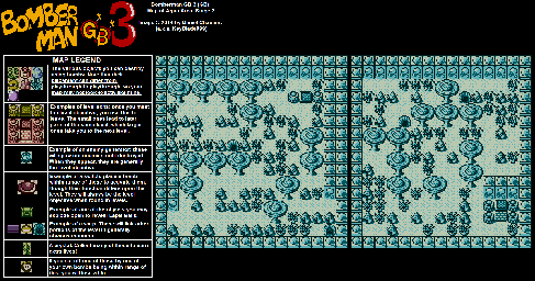 Thumbnail for a map of Aqua Area Stage 2 for the Game Boy game Bomberman GB 3.