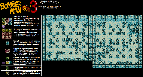 Thumbnail for a map of Aqua Area Stage 3 for the Game Boy game Bomberman GB 3.