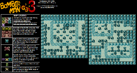 Thumbnail for a map of Aqua Area Stage 4 for the Game Boy game Bomberman GB 3.