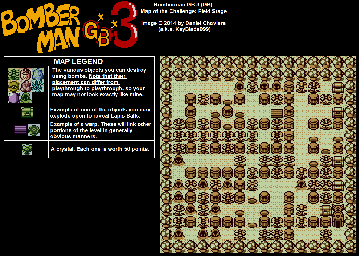 Thumbnail for a map of Challenge Field Stage for the Game Boy game Bomberman GB 3.