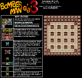 Thumbnail for a map of City Area Stage 6 for the Game Boy game Bomberman GB 3.