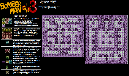 Thumbnail for a map of Evil Area Stage 1 for the Game Boy game Bomberman GB 3.
