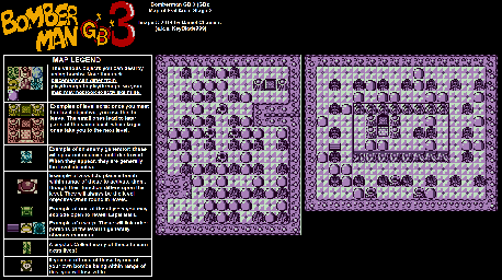 Thumbnail for a map of Evil Area Stage 2 for the Game Boy game Bomberman GB 3.