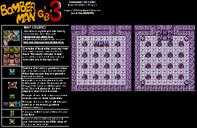 Thumbnail for a map of Evil Area Stage 3 for the Game Boy game Bomberman GB 3.