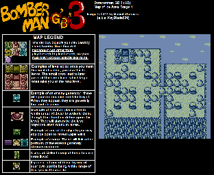 Thumbnail for a map of Ice Area Stage 1 for the Game Boy game Bomberman GB 3.