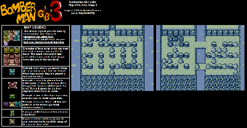 Thumbnail for a map of Ice Area Stage 2 for the Game Boy game Bomberman GB 3.