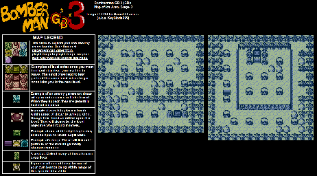 Thumbnail for a map of Ice Area Stage 3 for the Game Boy game Bomberman GB 3.