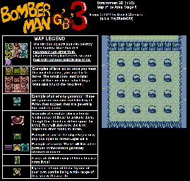 Thumbnail for a map of Ice Area Stage 6 for the Game Boy game Bomberman GB 3.