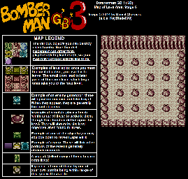 Thumbnail for a map of Lava Area Stage 6 for the Game Boy game Bomberman GB 3.