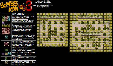 Thumbnail for a map of Sand Area Stage 2 for the Game Boy game Bomberman GB 3.
