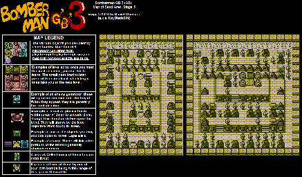 Thumbnail for a map of Sand Area Stage 5 for the Game Boy game Bomberman GB 3.