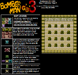 Thumbnail for a map of Sand Area Stage 6 for the Game Boy game Bomberman GB 3.