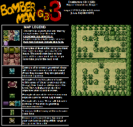 Thumbnail for a map of Wood Area Stage 1 for the Game Boy game Bomberman GB 3.