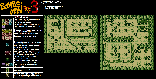 Thumbnail for a map of Wood Area Stage 4 for the Game Boy game Bomberman GB 3.