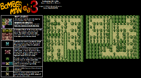 Thumbnail for a map of Wood Area Stage 5 for the Game Boy game Bomberman GB 3.