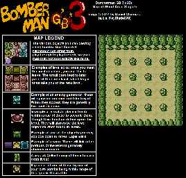 Thumbnail for a map of Wood Area Stage 6 for the Game Boy game Bomberman GB 3.