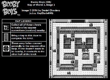 Thumbnail for a map of World 3 Stage 3 for the Game Boy game Booby Boys.