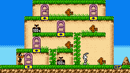 Thumbnail for a map of Stage 1 for the Game Boy game Bugs Bunny Crazy Castle 3.