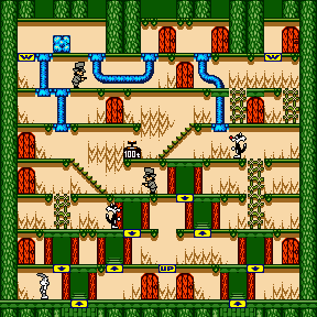 Thumbnail for a map of Stage 19 for the Game Boy game Bugs Bunny Crazy Castle 3.