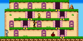 Thumbnail for a map of Stage 2 for the Game Boy game Bugs Bunny Crazy Castle 3.