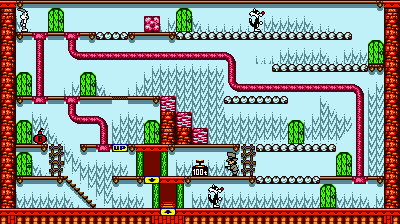 Thumbnail for a map of Stage 22 for the Game Boy game Bugs Bunny Crazy Castle 3.