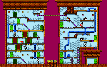 Thumbnail for a map of Stage 25 for the Game Boy game Bugs Bunny Crazy Castle 3.