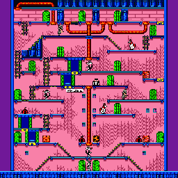 Thumbnail for a map of Stage 26 for the Game Boy game Bugs Bunny Crazy Castle 3.