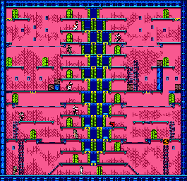 Thumbnail for a map of Stage 27 for the Game Boy game Bugs Bunny Crazy Castle 3.
