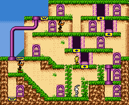 Thumbnail for a map of Stage 4 for the Game Boy game Bugs Bunny Crazy Castle 3.