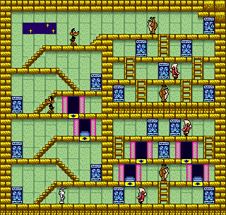 Thumbnail for a map of Stage 49 for the Game Boy game Bugs Bunny Crazy Castle 3.