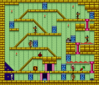 Thumbnail for a map of Stage 50 for the Game Boy game Bugs Bunny Crazy Castle 3.