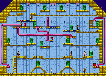 Thumbnail for a map of Stage 53 for the Game Boy game Bugs Bunny Crazy Castle 3.