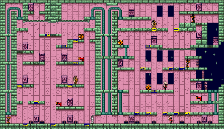 Thumbnail for a map of Stage 57 for the Game Boy game Bugs Bunny Crazy Castle 3.