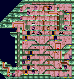 Thumbnail for a map of Stage 58 for the Game Boy game Bugs Bunny Crazy Castle 3.