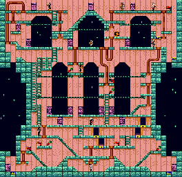 Thumbnail for a map of Stage 59 for the Game Boy game Bugs Bunny Crazy Castle 3.