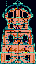 Thumbnail for a map of Stage 60 for the Game Boy game Bugs Bunny Crazy Castle 3.