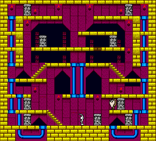 Thumbnail for a map of Stage 61 for the Game Boy game Bugs Bunny Crazy Castle 3.