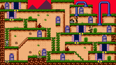 Thumbnail for a map of Stage 7 for the Game Boy game Bugs Bunny Crazy Castle 3.