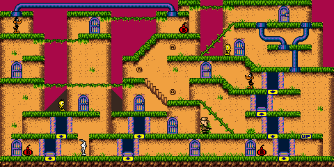 Thumbnail for a map of Stage 9 for the Game Boy game Bugs Bunny Crazy Castle 3.