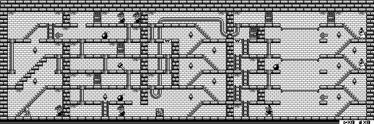 Thumbnail for a map of Stage 05 for the Game Boy game The Bugs Bunny Crazy Castle II.