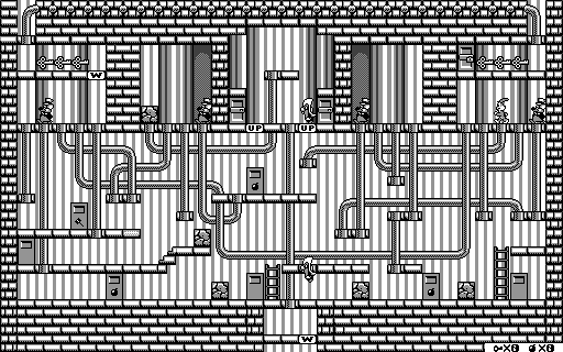 Thumbnail for a map of Stage 12 for the Game Boy game The Bugs Bunny Crazy Castle II.