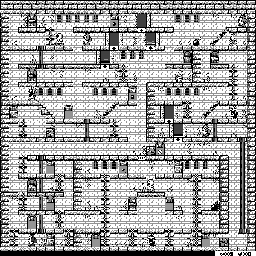 Thumbnail for a map of Stage 15 for the Game Boy game The Bugs Bunny Crazy Castle II.