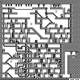 Thumbnail for a map of Stage 17 for the Game Boy game The Bugs Bunny Crazy Castle II.
