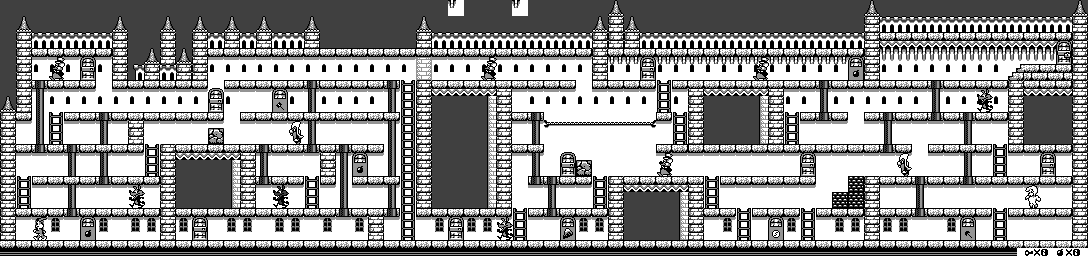 Thumbnail for a map of Stage 20 for the Game Boy game The Bugs Bunny Crazy Castle II.