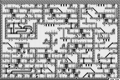 Thumbnail for a map of Stage 25 for the Game Boy game The Bugs Bunny Crazy Castle II.