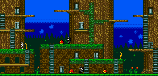 Thumbnail for a map of Stage 1-1 for the Game Boy game Bugs Bunny In Crazy Castle 4.