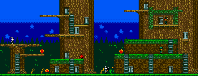 Thumbnail for a map of Stage 1-2 for the Game Boy game Bugs Bunny In Crazy Castle 4.