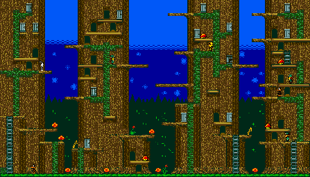 Thumbnail for a map of Stage 1-4 for the Game Boy game Bugs Bunny In Crazy Castle 4.